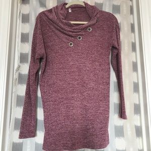 Cowl Neck Tunic Sweater